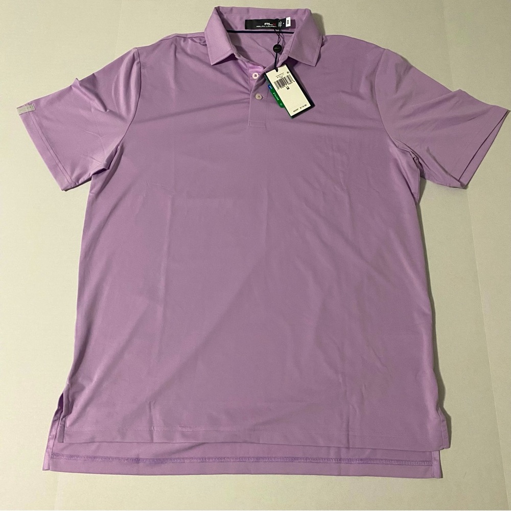 RLX Ralph Lauren Golf Men's Medium Purple Short Sleeve Polo Shirt MSRP $110 NWT